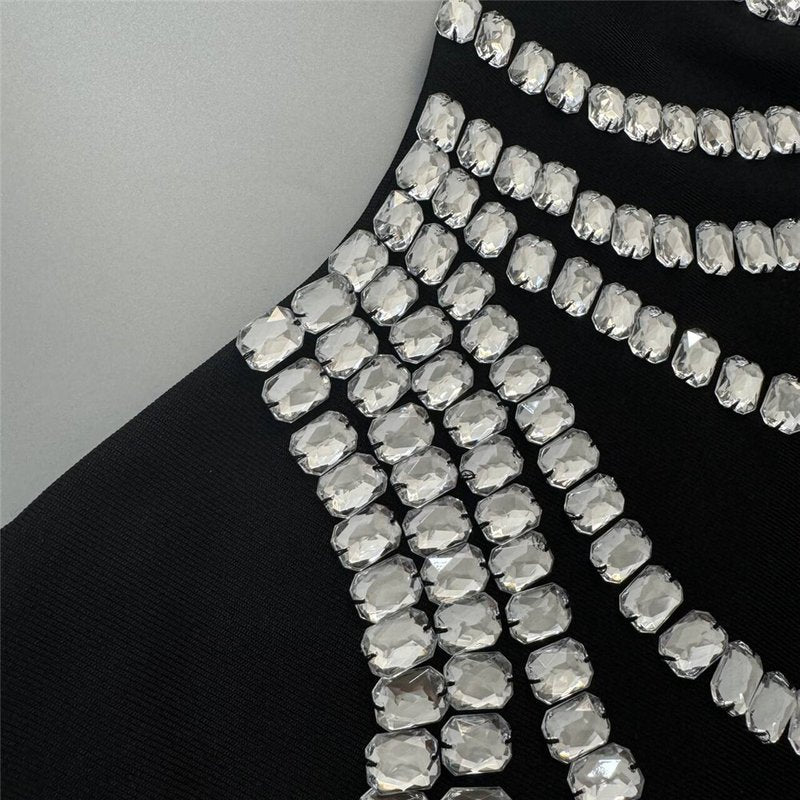 Strapless Crystal Embellished Mini Dress H6652