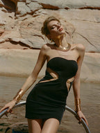 Strapless Cutout Bandage Dress H5970