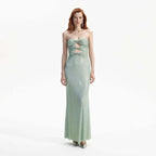 Strapless Cutout Beaded Maxi Dress H6316