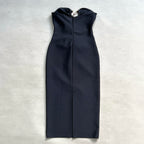 Strapless Cutout Button Bandage Dress H6067