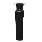 Strapless Cutout Corset Maxi Dress H4732