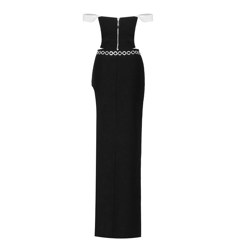 Strapless Cutout Corset Maxi Dress H4732