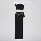 Strapless Cutout Corset Maxi Dress H4732