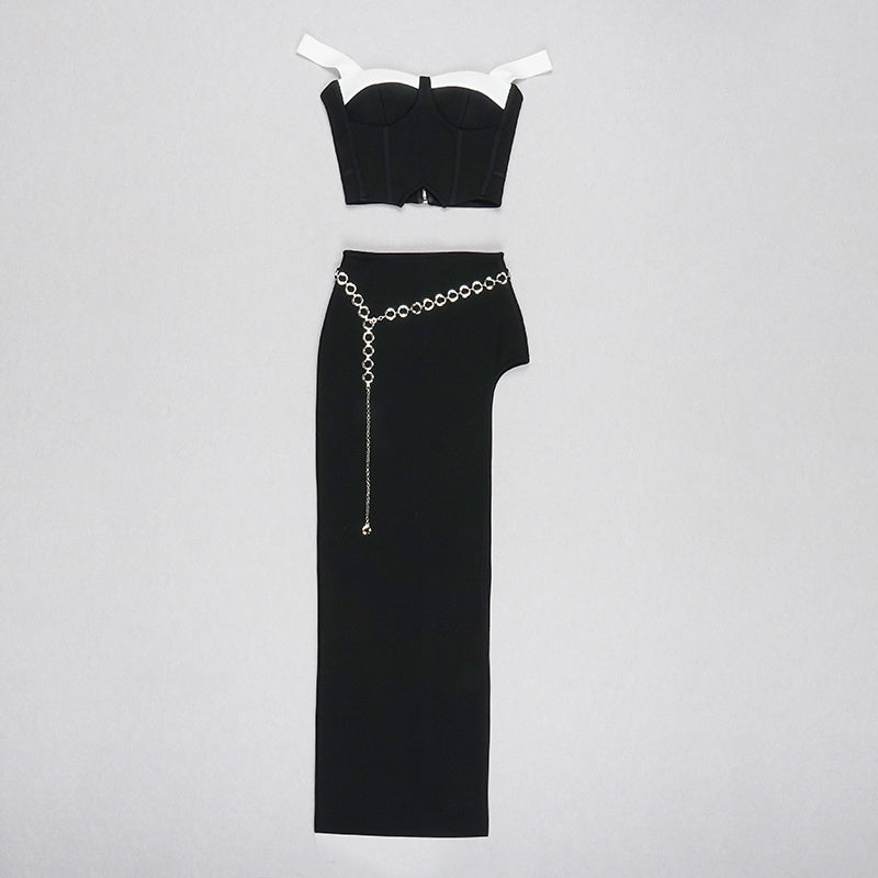 Strapless Cutout Corset Maxi Dress H4732