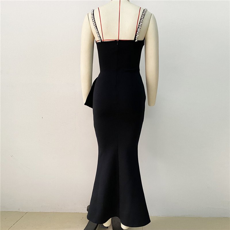Strapless Cutout Embellished Mermaid Dress H6139