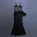 Strapless Cutout Embellished Mermaid Dress H6139