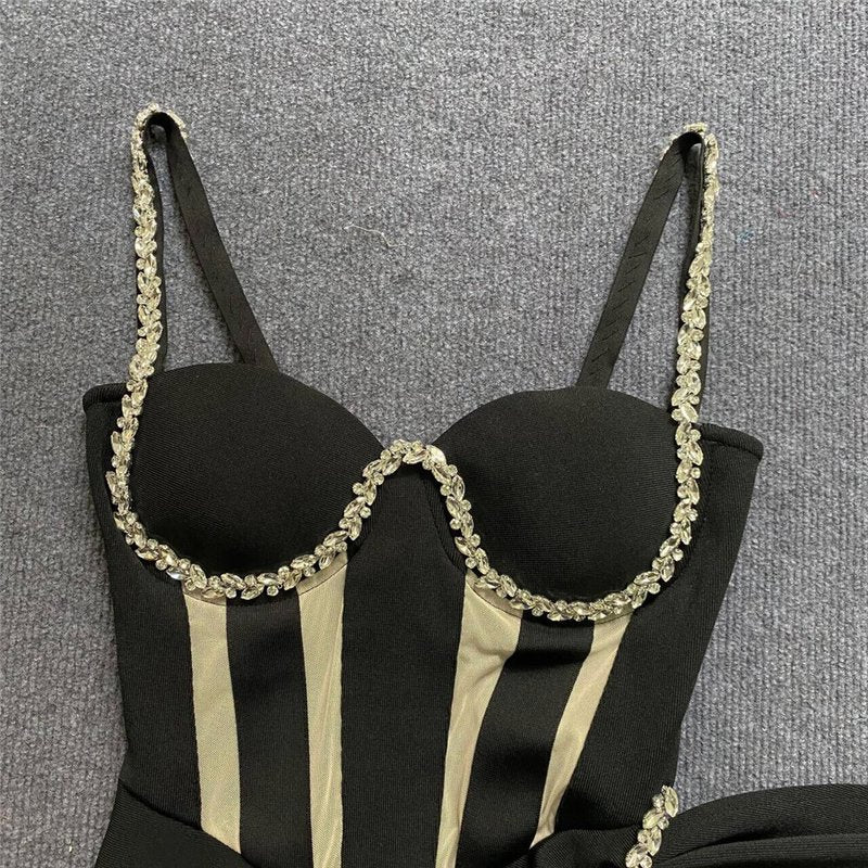 Strapless Cutout Embellished Mermaid Dress H6139