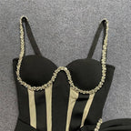 Strapless Cutout Embellished Mermaid Dress H6139
