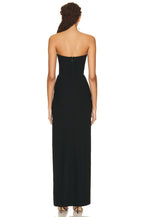 Strapless Cutout High Slit Maxi Dress H5810