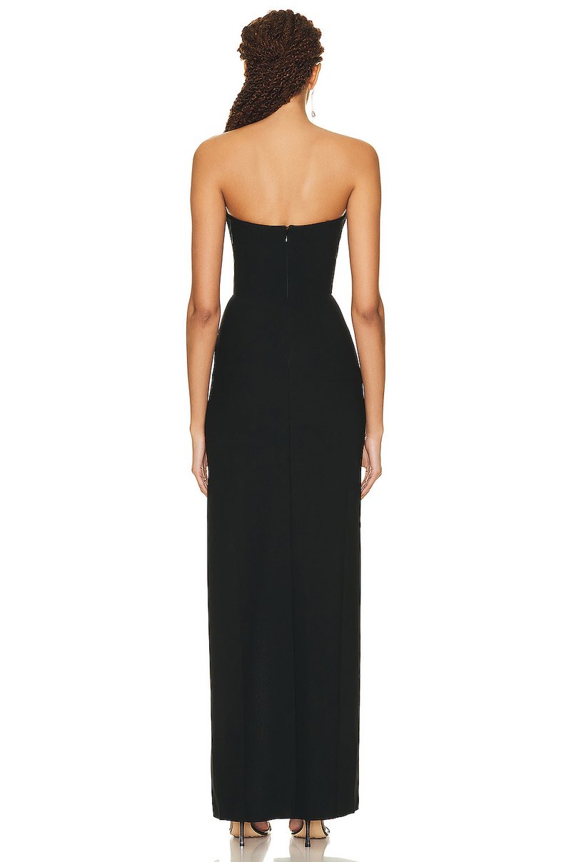 Strapless Cutout High Slit Maxi Dress H5810
