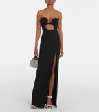 Strapless Cutout High Slit Maxi Dress H5810