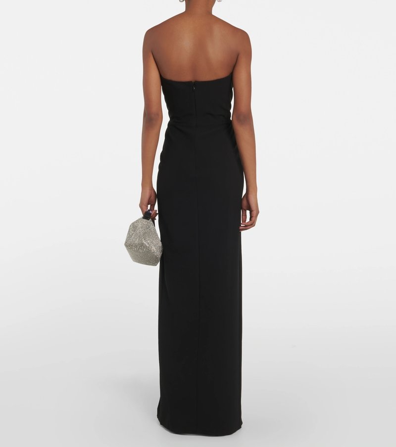 Strapless Cutout High Slit Maxi Dress H5810