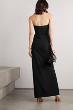 Strapless Cutout High Slit Maxi Dress H5810