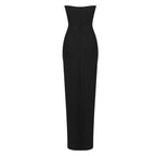 Strapless Cutout High Slit Maxi Dress H5810