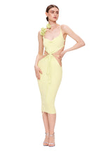 Strapless Cutout Knit Midi Dress H5971