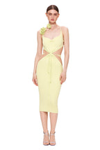 Strapless Cutout Knit Midi Dress H5971