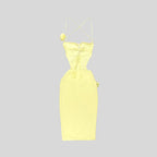 Strapless Cutout Knit Midi Dress H5971