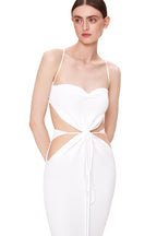 Strapless Cutout Knit Midi Dress H5971