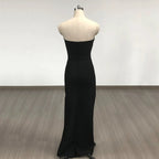 Strapless Cutout Polka Dot Maxi Dress H6357
