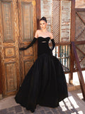 Strapless Cutout Velvet Ball Gown H7096