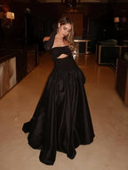 Strapless Cutout Velvet Ball Gown H7096