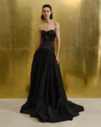Strapless Cutout Velvet Ball Gown H7096