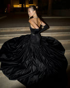 Strapless Cutout Velvet Ball Gown H7096