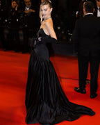Strapless Cutout Velvet Ball Gown H7096