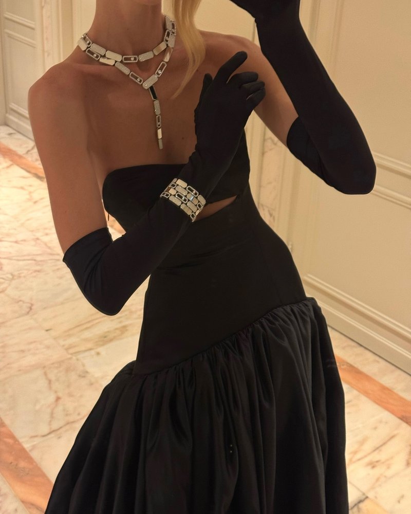 Strapless Cutout Velvet Ball Gown H7096