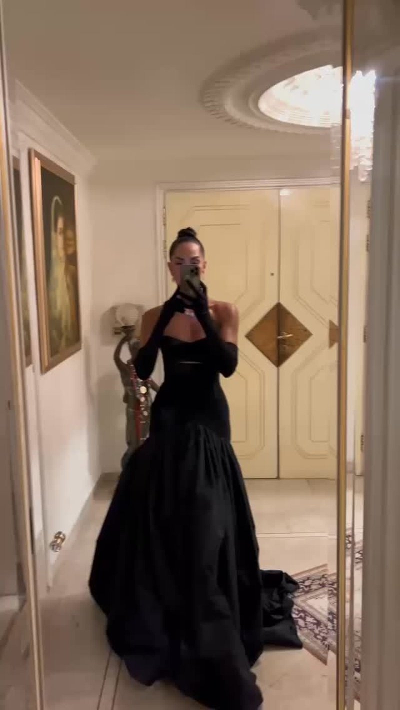 Strapless Cutout Velvet Ball Gown H7096