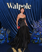 Strapless Cutout Velvet Ball Gown H7096