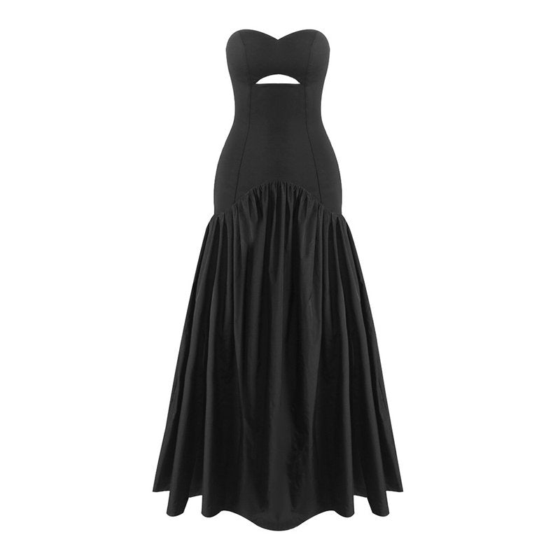 Strapless Cutout Velvet Ball Gown H7096
