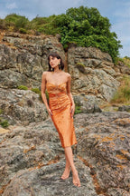 Strapless Cutout Velvet Maxi Dress H6339