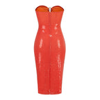 Strapless Cutout Velvet Maxi Dress H6339