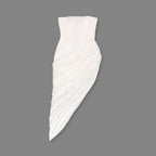Strapless Draped High-Slit Gown H7020