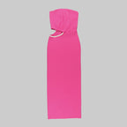 Strapless Draped Pink Maxi Dress H5978