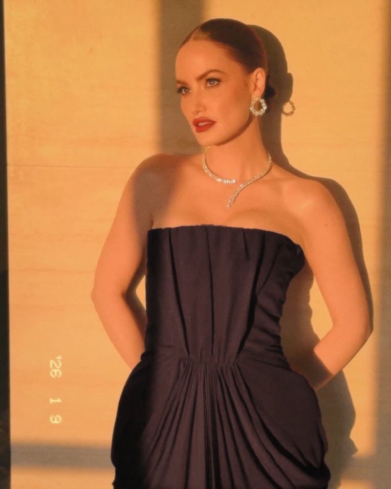 Strapless Draped Satin Maxi Dress H7129
