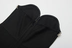 Strapless Embellished Black Bandage Dress H6046