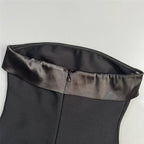 Strapless Embellished Black Maxi Dress H6822