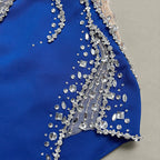 Strapless Embellished Blue Mermaid Gown H5325