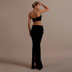 Strapless Embellished Floral Two-Piece Gown H6431