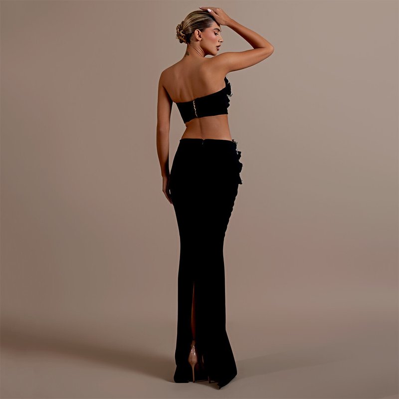 Strapless Embellished Floral Two-Piece Gown H6431