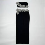 Strapless Embellished Floral Two-Piece Gown H6431
