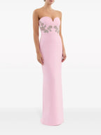 Strapless Embellished Pink Gown H6424