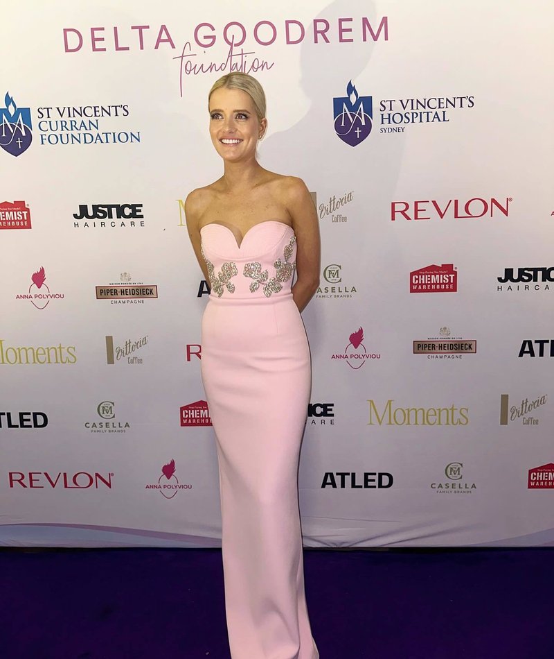 Strapless Embellished Pink Gown H6424