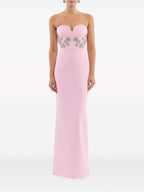 Strapless Embellished Pink Gown H6424
