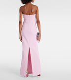 Strapless Embellished Pink Gown H6424