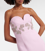 Strapless Embellished Pink Gown H6424