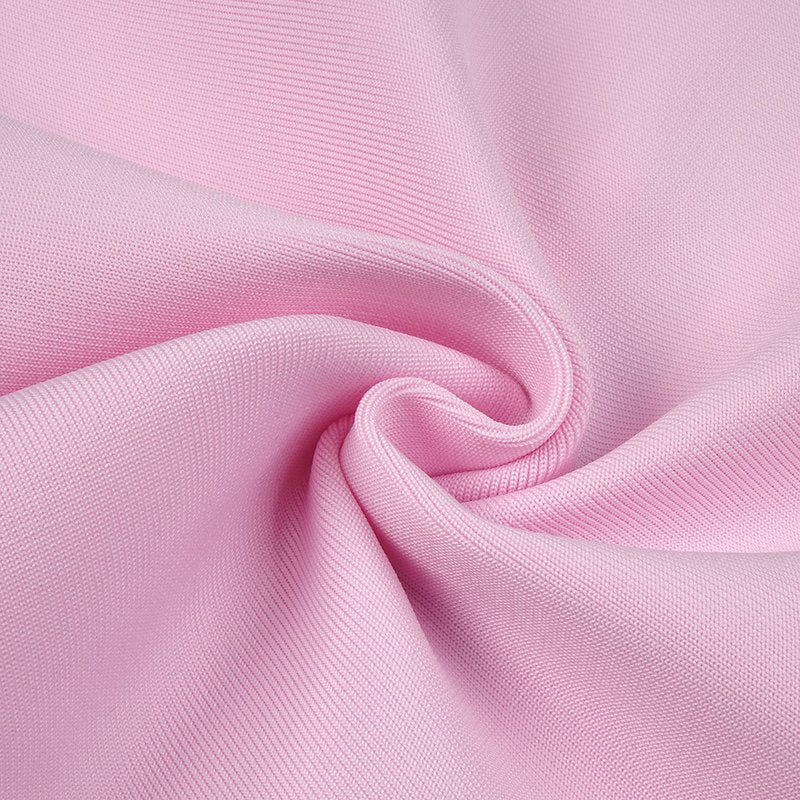 Strapless Embellished Pink Gown H6424
