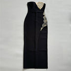 Strapless Embellished Velvet Gown H6658